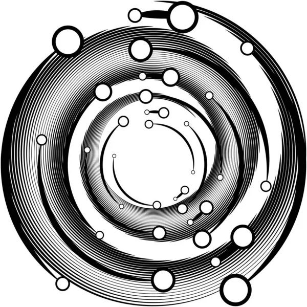 Sovrapposizione Astratta Spirale Vortice Vettore Vortice Voluta Elica Vertigini Cocleari — Vettoriale Stock