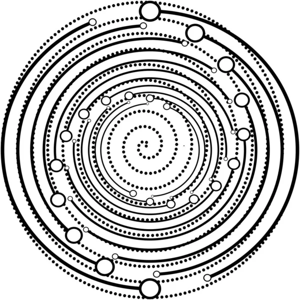 Sovrapposizione Astratta Spirale Vortice Vettore Vortice Voluta Elica Vertigini Cocleari — Vettoriale Stock