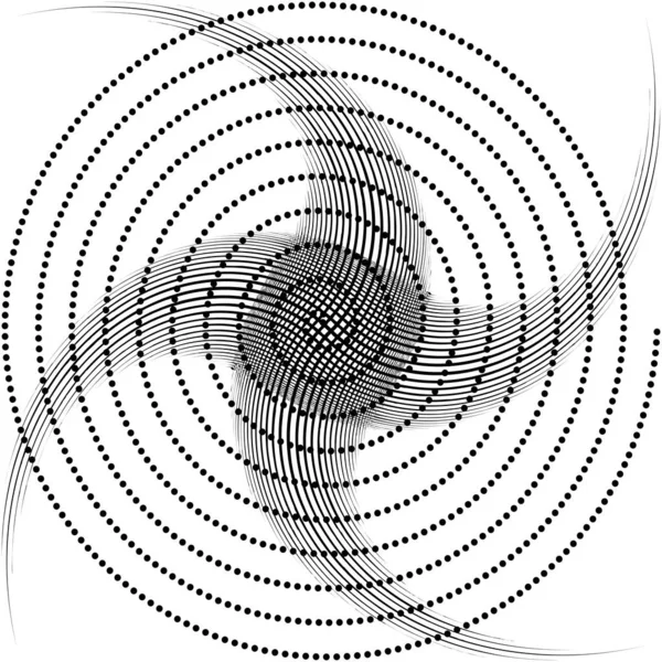 Abstracte Spiraal Draaikolk Wervelvector Voluut Helix Cochleaire Vertigo Cirkelvormig Geometrische — Stockvector