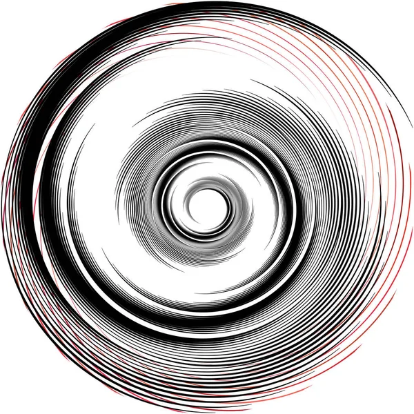 Espiral Abstracta Superpuesta Remolino Vector Giro Voluta Hélice Vértigo Coclear — Vector de stock