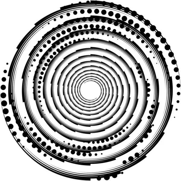 Sovrapposizione Astratta Spirale Vortice Vettore Vortice Voluta Elica Vertigini Cocleari — Vettoriale Stock