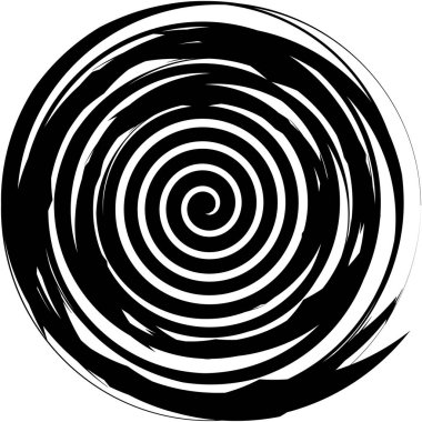 Soyut sarmal, girdap, dönme vektörü örtüşüyor. Volute, helix, koklear vertigo dairesel, geometrik çizim. Soyut çember