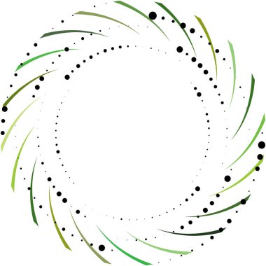 Soyut sarmal, girdap, dönme vektörü örtüşüyor. Volute, helix, koklear vertigo dairesel, geometrik çizim. Soyut çember