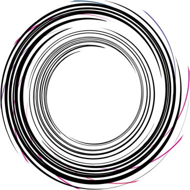 Soyut sarmal, girdap, dönme vektörü örtüşüyor. Volute, helix, koklear vertigo dairesel, geometrik çizim. Soyut çember