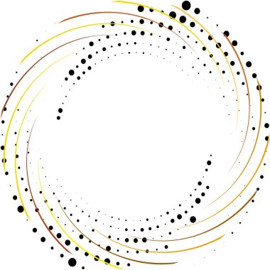 Soyut sarmal, girdap, dönme vektörü örtüşüyor. Volute, helix, koklear vertigo dairesel, geometrik çizim. Soyut çember