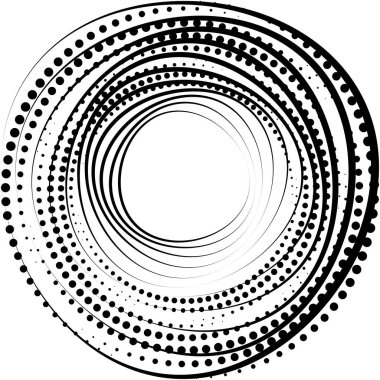 Soyut sarmal, girdap, dönme vektörü örtüşüyor. Volute, helix, koklear vertigo dairesel, geometrik çizim. Soyut çember