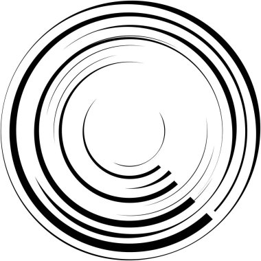 Soyut sarmal, girdap, dönme vektörü örtüşüyor. Volute, helix, koklear vertigo dairesel, geometrik çizim. Soyut çember