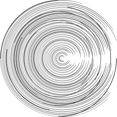 Soyut sarmal, girdap, dönme vektörü örtüşüyor. Volute, helix, koklear vertigo dairesel, geometrik çizim. Soyut çember