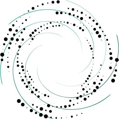 Soyut sarmal, girdap, dönme vektörü örtüşüyor. Volute, helix, koklear vertigo dairesel, geometrik çizim. Soyut çember