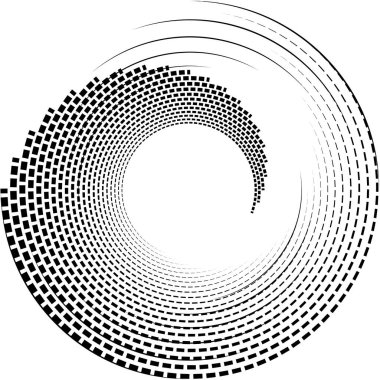 Soyut sarmal, girdap, dönme vektörü örtüşüyor. Volute, helix, koklear vertigo dairesel, geometrik çizim. Soyut çember