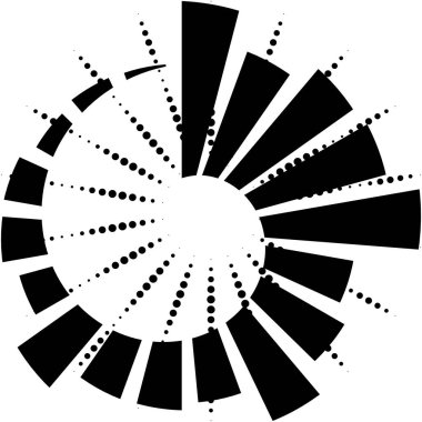 Soyut sarmal, girdap, dönme vektörü örtüşüyor. Volute, helix, koklear vertigo dairesel, geometrik çizim. Soyut çember