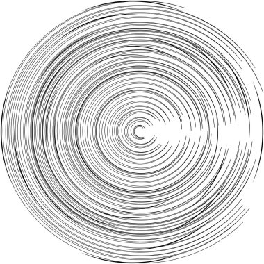 Soyut sarmal, girdap, dönme vektörü örtüşüyor. Volute, helix, koklear vertigo dairesel, geometrik çizim. Soyut çember