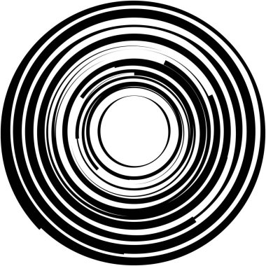 Soyut sarmal, girdap, dönme vektörü örtüşüyor. Volute, helix, koklear vertigo dairesel, geometrik çizim. Soyut çember