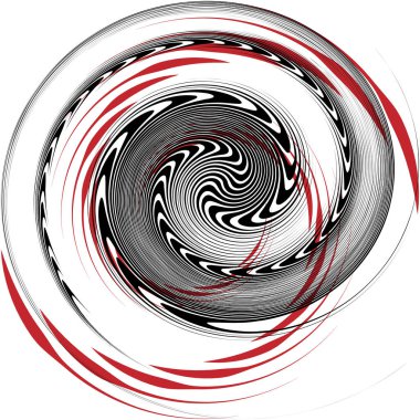 Soyut sarmal, girdap, dönme vektörü örtüşüyor. Volute, helix, koklear vertigo dairesel, geometrik çizim. Soyut çember