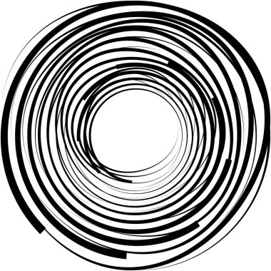 Soyut sarmal, girdap, dönme vektörü örtüşüyor. Volute, helix, koklear vertigo dairesel, geometrik çizim. Soyut çember
