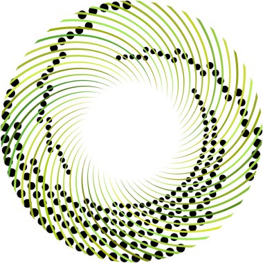 Soyut sarmal, girdap, dönme vektörü örtüşüyor. Volute, helix, koklear vertigo dairesel, geometrik çizim. Soyut çember