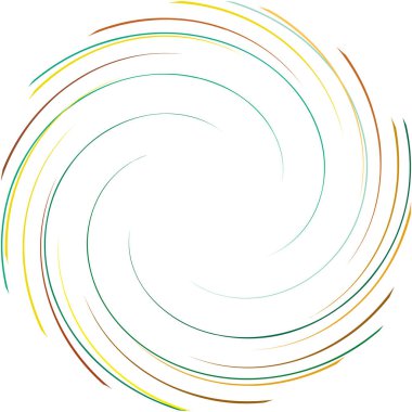 Soyut sarmal, girdap, dönme vektörü örtüşüyor. Volute, helix, koklear vertigo dairesel, geometrik çizim. Soyut çember