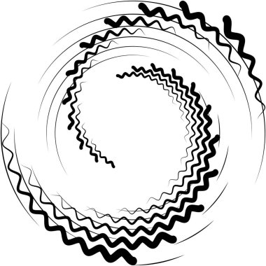 Soyut sarmal, girdap, dönme vektörü örtüşüyor. Volute, helix, koklear vertigo dairesel, geometrik çizim. Soyut çember