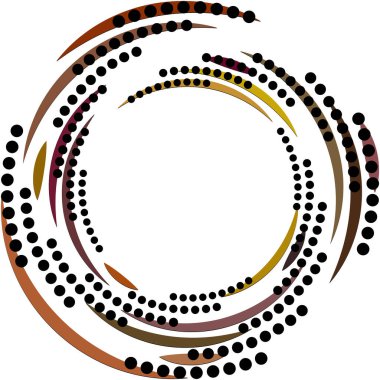 Soyut sarmal, girdap, dönme vektörü örtüşüyor. Volute, helix, koklear vertigo dairesel, geometrik çizim. Soyut çember