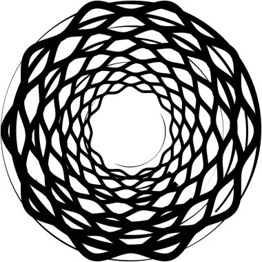 Soyut sarmal, girdap, dönme vektörü örtüşüyor. Volute, helix, koklear vertigo dairesel, geometrik çizim. Soyut çember