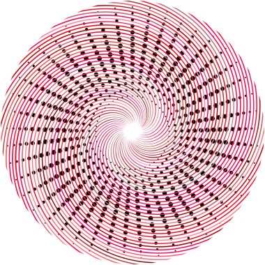 Soyut sarmal, girdap, dönme vektörü örtüşüyor. Volute, helix, koklear vertigo dairesel, geometrik çizim. Soyut çember