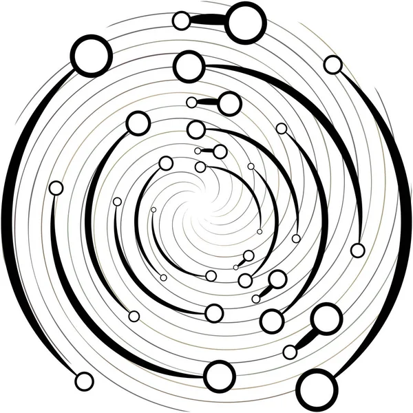 Absztrakt Spirál Örvény Forgó Vektor Volute Helix Cochlearis Vertigo Körkörös — Stock Vector