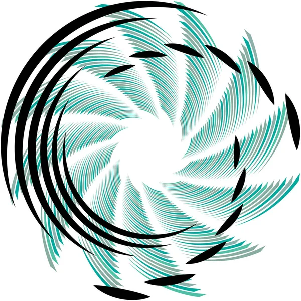 Overlaying Abstract Spiral Swirl Twirl Vector Volute Helix Cochlear Vertigo — Stock Vector