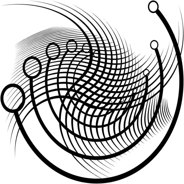 Espiral Abstracta Superpuesta Remolino Vector Giro Voluta Hélice Vértigo Coclear — Vector de stock