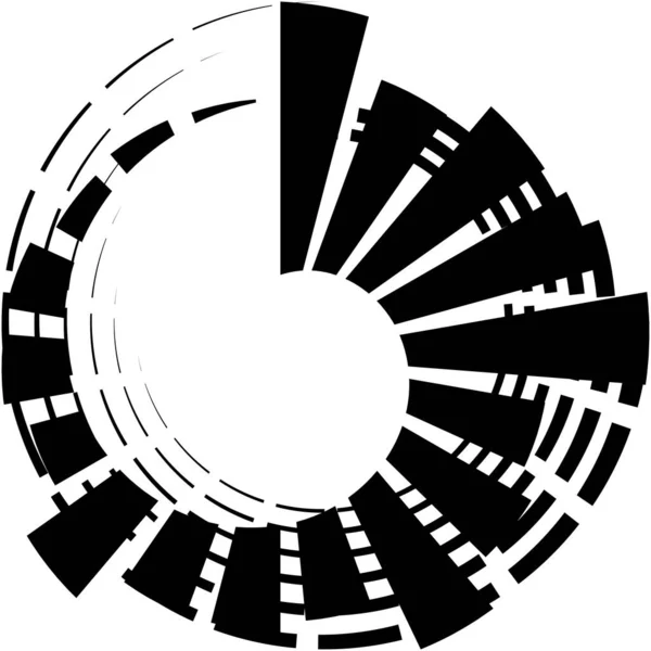 Abstracte Spiraal Draaikolk Wervelvector Voluut Helix Cochleaire Vertigo Cirkelvormig Geometrische — Stockvector