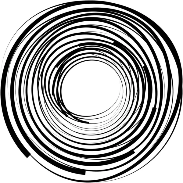 Espiral Abstracta Superpuesta Remolino Vector Giro Voluta Hélice Vértigo Coclear — Vector de stock