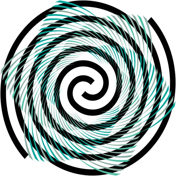 Espiral Abstracta Superpuesta Remolino Vector Giro Voluta Hélice Vértigo Coclear — Vector de stock