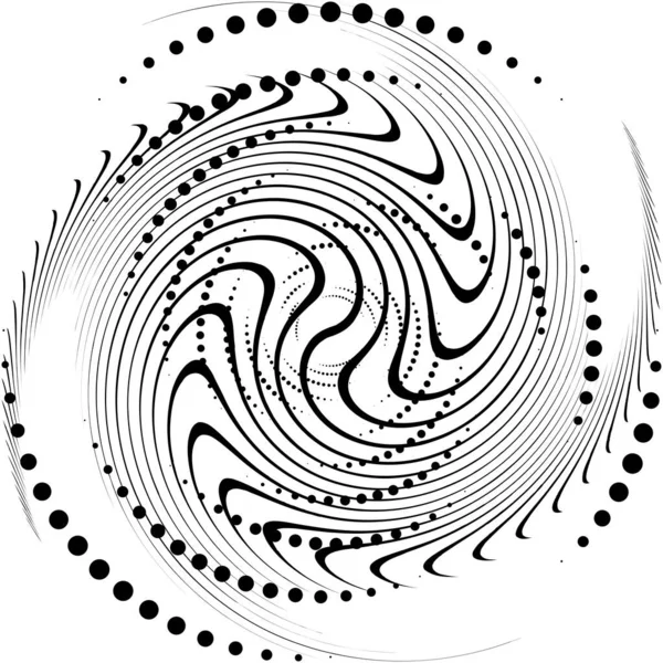 Espiral Abstracta Superpuesta Remolino Vector Giro Voluta Hélice Vértigo Coclear — Vector de stock