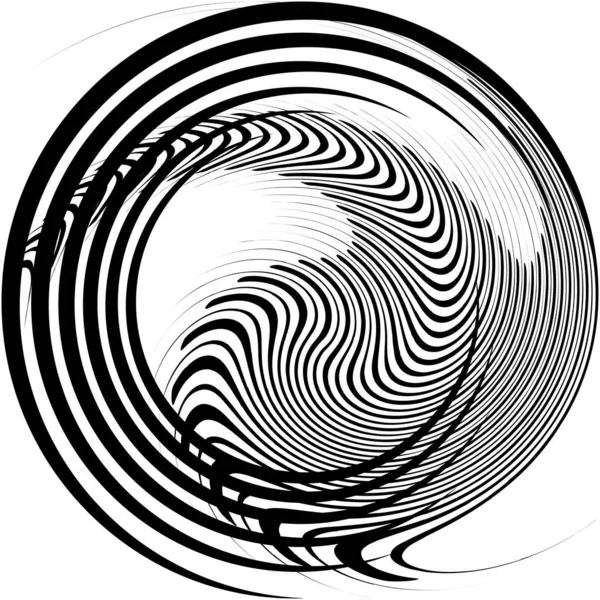 Overlaying Abstract Spiral Swirl Twirl Vector Volute Helix Cochlear Vertigo — Stock Vector