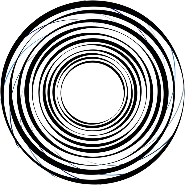 Espiral Abstracta Superpuesta Remolino Vector Giro Voluta Hélice Vértigo Coclear — Vector de stock