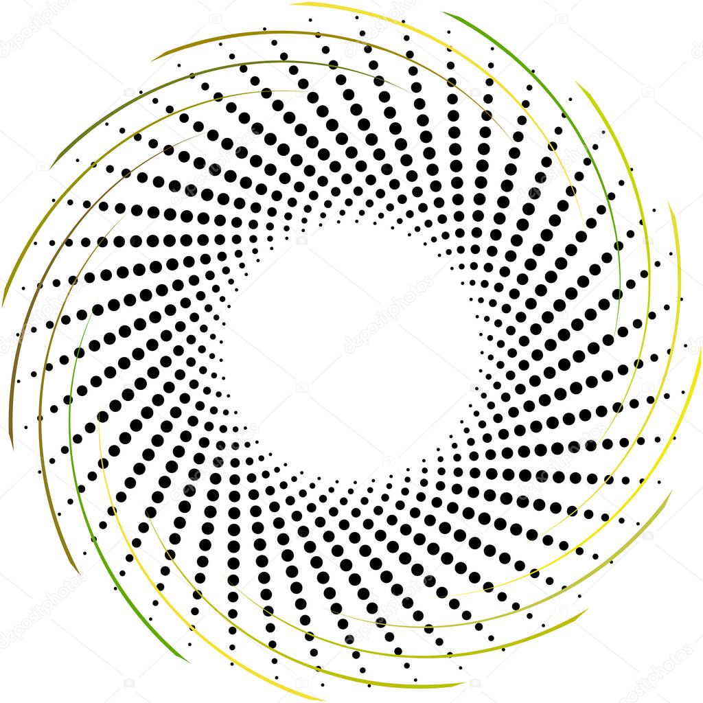 Overlaying abstract Spiral, Swirl, Twirl vector. Volute, helix, cochlear vertigo circular, geometric illustration. Abstract circle