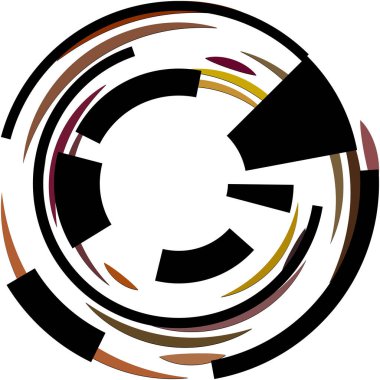 Soyut sarmal, girdap, dönme vektörü örtüşüyor. Volute, helix, koklear vertigo dairesel, geometrik çizim. Soyut çember