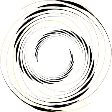 Soyut sarmal, girdap, dönme vektörü örtüşüyor. Volute, helix, koklear vertigo dairesel, geometrik çizim. Soyut çember