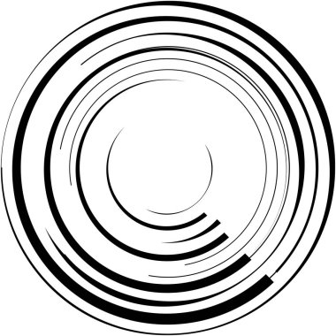 Soyut sarmal, girdap, dönme vektörü örtüşüyor. Volute, helix, koklear vertigo dairesel, geometrik çizim. Soyut çember