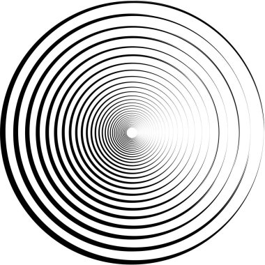 Soyut sarmal, girdap, dönme vektörü örtüşüyor. Volute, helix, koklear vertigo dairesel, geometrik çizim. Soyut çember