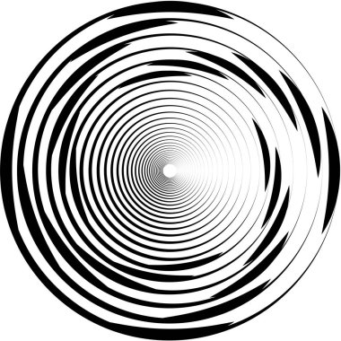 Soyut sarmal, girdap, dönme vektörü örtüşüyor. Volute, helix, koklear vertigo dairesel, geometrik çizim. Soyut çember
