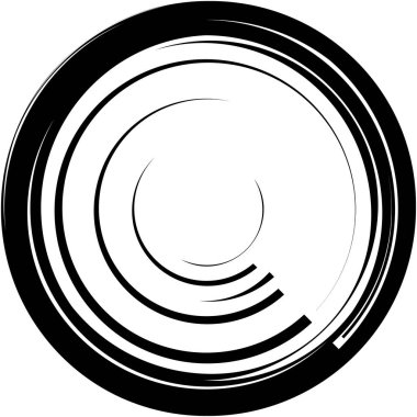 Soyut sarmal, girdap, dönme vektörü örtüşüyor. Volute, helix, koklear vertigo dairesel, geometrik çizim. Soyut çember