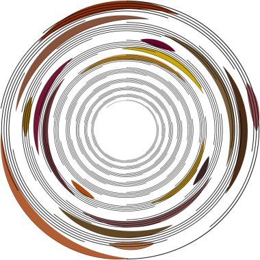 Soyut sarmal, girdap, dönme vektörü örtüşüyor. Volute, helix, koklear vertigo dairesel, geometrik çizim. Soyut çember