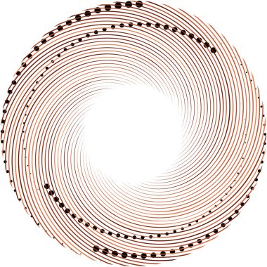 Soyut sarmal, girdap, dönme vektörü örtüşüyor. Volute, helix, koklear vertigo dairesel, geometrik çizim. Soyut çember