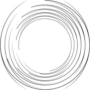 Soyut sarmal, girdap, dönme vektörü örtüşüyor. Volute, helix, koklear vertigo dairesel, geometrik çizim. Soyut çember