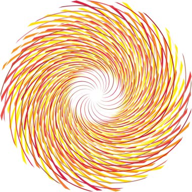 Soyut sarmal, girdap, dönme vektörü örtüşüyor. Volute, helix, koklear vertigo dairesel, geometrik çizim. Soyut çember