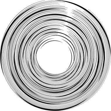 Soyut sarmal, girdap, dönme vektörü örtüşüyor. Volute, helix, koklear vertigo dairesel, geometrik çizim. Soyut çember