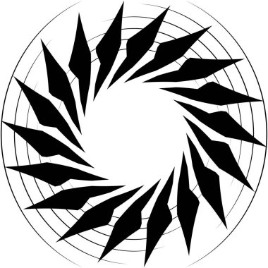 Soyut sarmal, girdap, dönme vektörü örtüşüyor. Volute, helix, koklear vertigo dairesel, geometrik çizim. Soyut çember