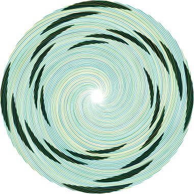 Soyut sarmal, girdap, dönme vektörü örtüşüyor. Volute, helix, koklear vertigo dairesel, geometrik çizim. Soyut çember