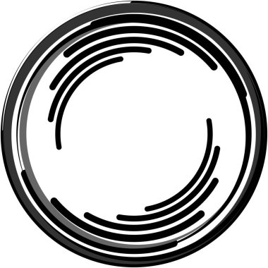 Soyut sarmal, girdap, dönme vektörü örtüşüyor. Volute, helix, koklear vertigo dairesel, geometrik çizim. Soyut çember