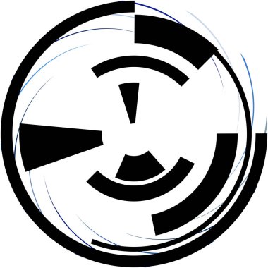 Soyut sarmal, girdap, dönme vektörü örtüşüyor. Volute, helix, koklear vertigo dairesel, geometrik çizim. Soyut çember